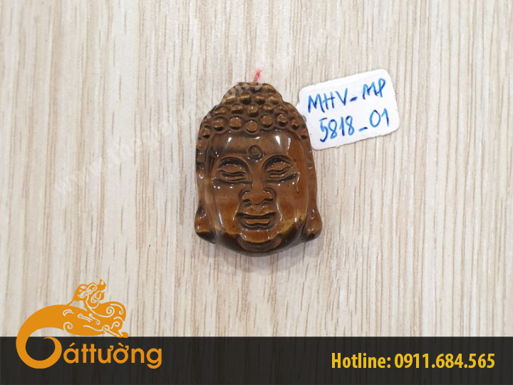Mặt Dây Chuyền Mặt Phật Mắt Hổ Vàng MHV_MP 5818_01