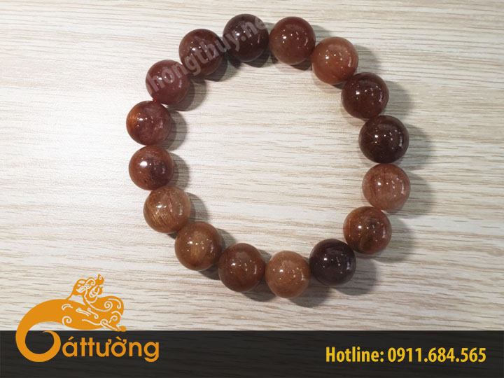 Vòng Đeo Tay Thạch Anh Tóc Vàng 13ly